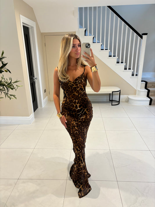 Leopard maxi dress